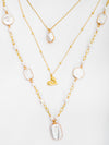 Basraa Baroque Pearl & Gold Heart Layered Necklace – Luxe Statement Set