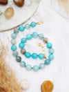 Ocean Blue Agate Beaded Necklace