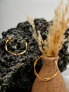 Twisted Gold-Plated Hoop Earrings – Elegant Minimal Statement Design by Basraa