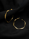 Twisted Gold-Plated Hoop Earrings – Elegant Minimal Statement Design by Basraa
