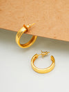 Golden Luxe Hoop Earrings – 18K Gold-Plated Minimal Hoops