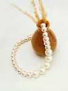 Classic Basraa Pearl Statement Necklace Set – Luxury Round Pearls with Gold Stud Earrings