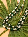 Basraa Jade Radiance Dual-Layer Pearl Necklace