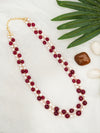 Basraa Ruby Red Jade Radiance Dual-Layer Pearl Necklace