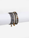 Noir Luxe Beaded Bracelet Set