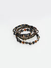 Noir Luxe Beaded Bracelet Set