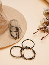 Noir Luxe Beaded Bracelet Set
