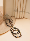 Noir Luxe Beaded Bracelet Set