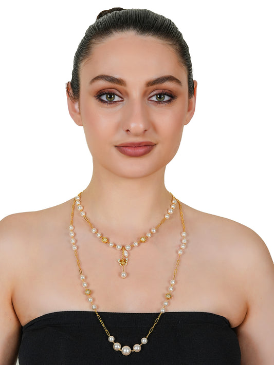 Celeste Layered Pearl Necklace