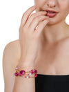 Rosé Agate & Pearl Bracelet