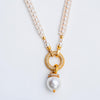 Celeste Pearl Charm Necklace